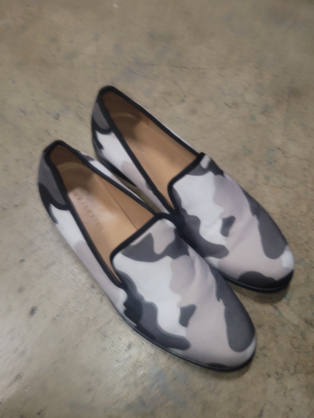 Men's Gray Camouflage Slip-On Loafers